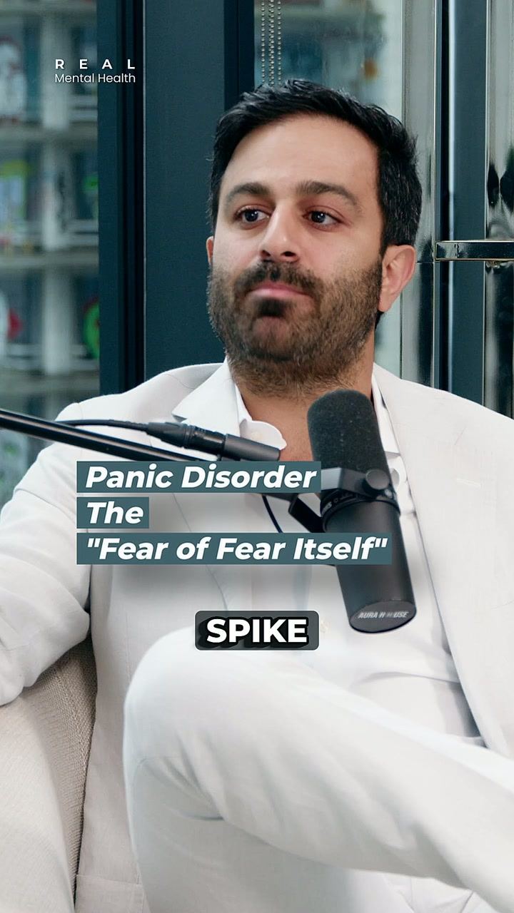 A vertical clip from Episode 9 titled Panic disorder: the fear of fear itself